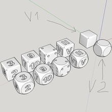 2 multiple dice version point number roman virgin game romans amount 3d print model - Mito3D