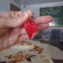 multiple hearts earrings jewelry heart 3d print model - Mito3D