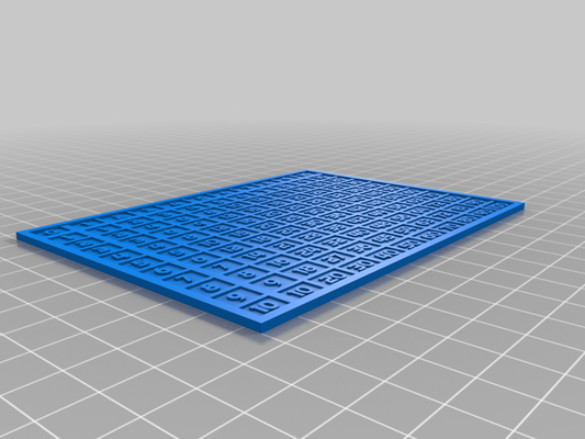 multiplicação tabela matemática educação ciência 3d print model - Mito3D