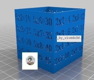 çarpma işlemi masa kalem durum kılıf dolma Kulp destek Portapenne hatları gözden geçirmek yüksek küp ders çalışma çalışmak Scool matematiksel Matematik hafıza okul cubo alto con çarpım tabloları 3d print model - Mito3D