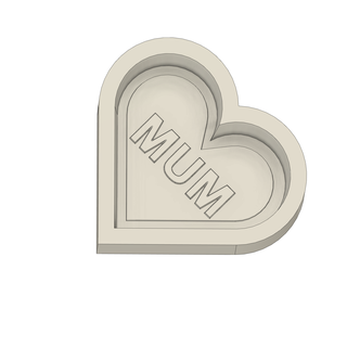 mum mom heart shaped bath bomb mold mother's day commercial 3d print model - Mito3D