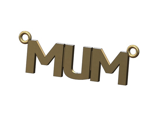 mamma targhetta pendente 3d stampa modello madre collana gioielleria stampabile fascino braccialetto oro argento moda neonato ragazza 3d print model - Mito3D