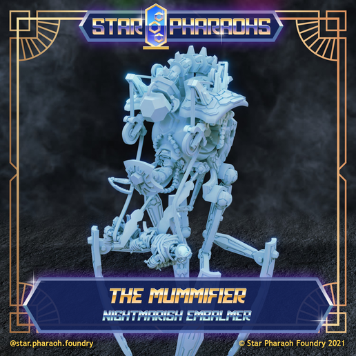 Mumifizierer Star Pharaonen Platz Zombies Terminator 28mm Hammer Krieg 40k Infanterie Pharao ägyptisch Khopesh Roboter Beatmungsbeutel Elite Nekronen 3D print model - Mito3D