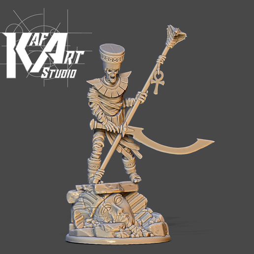 Mumie 35mm Rahmen Spiel Charakter ägyptisch Miniatur Figur 3d drucken Krieger Fantasie Kriegsspiel Tischplatte Zombie Brettspiel dd 3D print model - Mito3D