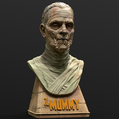 mamãe 1932 fracasso arte boris karloff universal monstro personagem bruxas horror admirador miniaturas retro filme preto branco estatueta hollywood 3d print model - Mito3D