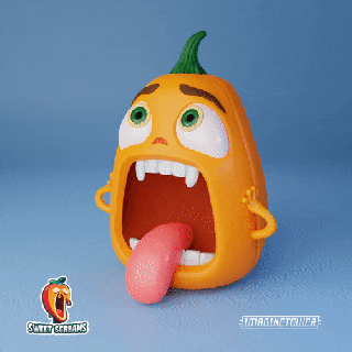 munch's pumpkin sweet collectible figurine munch cry scream shock emotion character cute ai 3d print model - Mito3D