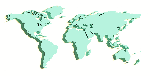 Mundi harita dünya harita harita 3d print model - Mito3D
