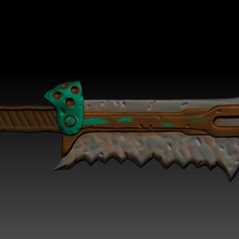 mundo's machete leagueof legends game axe knife lol league moba weapon 3d print model - Mito3D