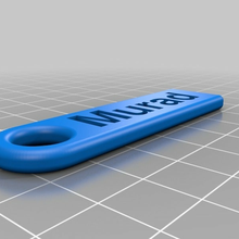 murad plano llave cadena personalizado accesorios 3d print model - Mito3D