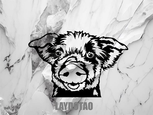 wandgemälde cerdo schwein arte cuadro decoraci pared hogar casa 3d print model - Mito3D