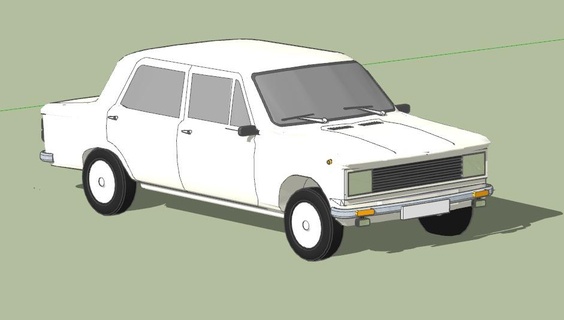 Murat 124 llamado original modelo coche vehiculo murat124 vehículo personalizado tuning tofa fíat diseño amantes carlos 3d print model - Mito3D