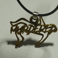 assassinato de mancais linha colar pingente jóias calço 3d print model - Mito3D