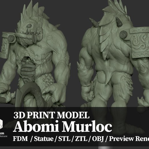 murloc abomination - 3d print model art creature 3D print model - Mito3D