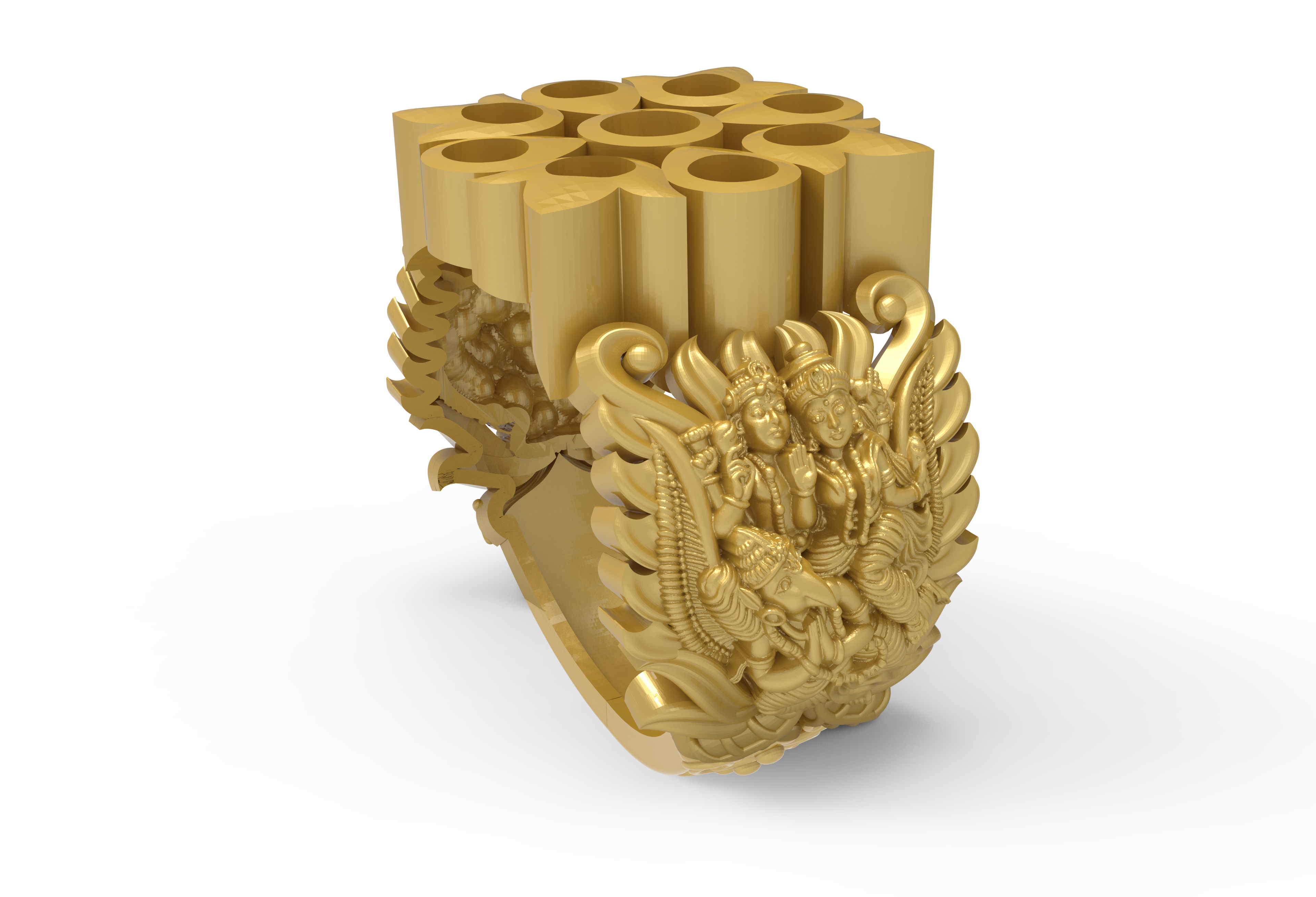 murti ring 2 bague krishna art 3dprinting jents jewelry god bridal 3D print model - Mito3D