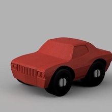 muscle car duplo compatible game 3d racers lego construction toys 3d print model - Mito3D