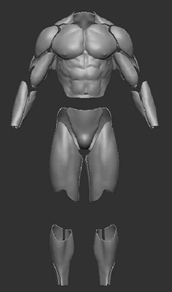 muscle héros costume style muscles dye sub 3D print model - Mito3D