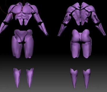 muscle héros costume style muscles dye sub 3d print model - Mito3D