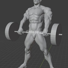 muscle man muscles gym gim gimasio weights 3d print model - Mito3D