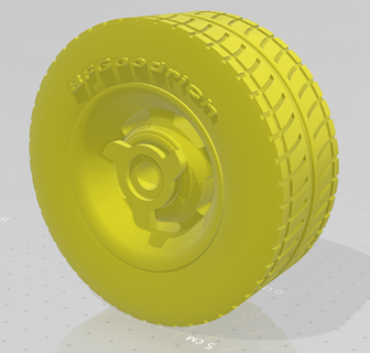 muscle style 1 64 wheel hotwheels scale diecast custom wheels 3d print model - Mito3D