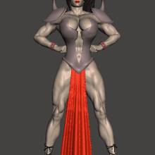 músculo mulher baixa contagem de polígonos a arte o corpo garota muscular fortes pessoas 3d print model - Mito3D