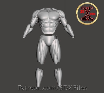 músculos cosplay terno 3d print model - Mito3D