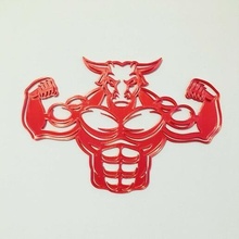 muscular bull 2 art bodybuilding decoration 3d print model - Mito3D