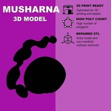 musharna - pokemon munna shield sword toy 3d print model - Mito3D