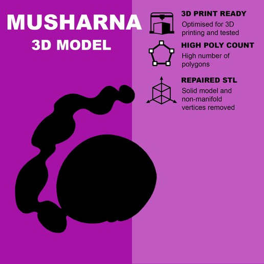 musharna de alta poli - pokemon juego espada el escudo munna 3D print model - Mito3D