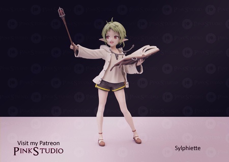 Mushoku tensei sylphiette elfe eris migurdia Impoli anime manga harem 3d print model - Mito3D