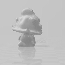mushroom guy ii mantar Mario şekil rakamlar kawaii tatlı adam 3d print model - Mito3D
