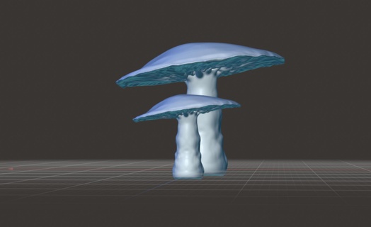 mushroom fungus forest alice wonderland first design food 3d print model - Mito3D