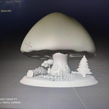 champignon maison jouet déco art poupées 3d print model - Mito3D