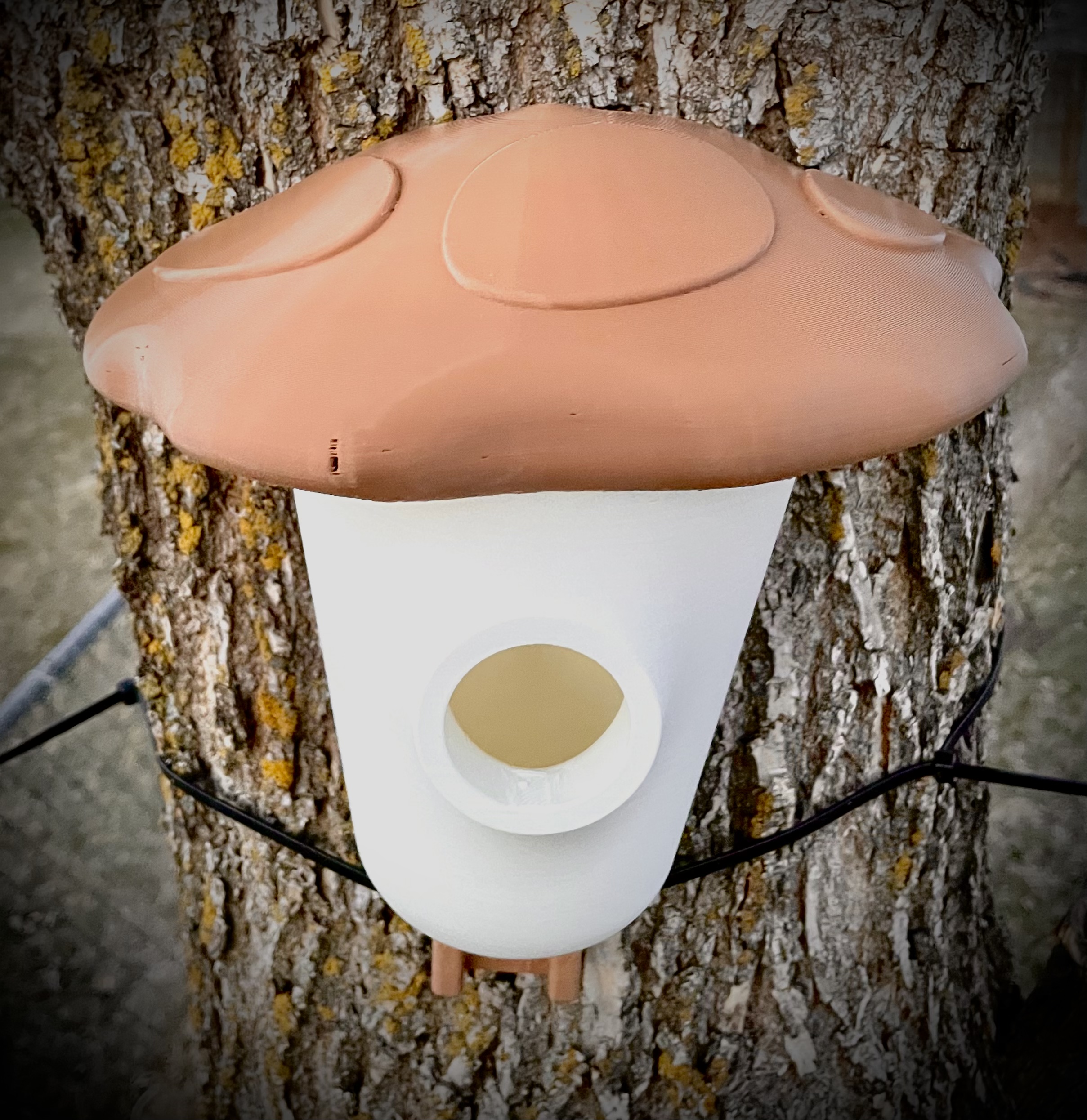 mushroom birdhouse bird house garden yard decorations 3D print model - Mito3D