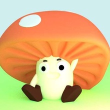 mushroom boy art creatures creatable d3 creatabled3 blender ateamventures 3d print model - Mito3D