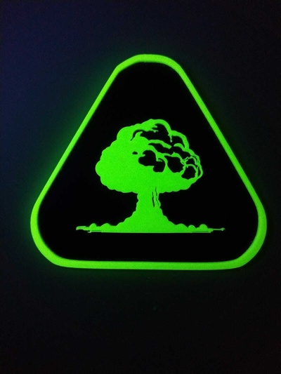 mushroom cloud sign nuke atomic nuclear 3d print model - Mito3D