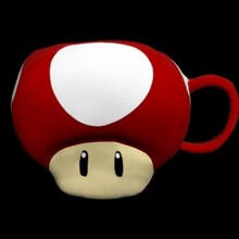 mushroom cup home video games game mario bros mugs 3d print model - Mito3D