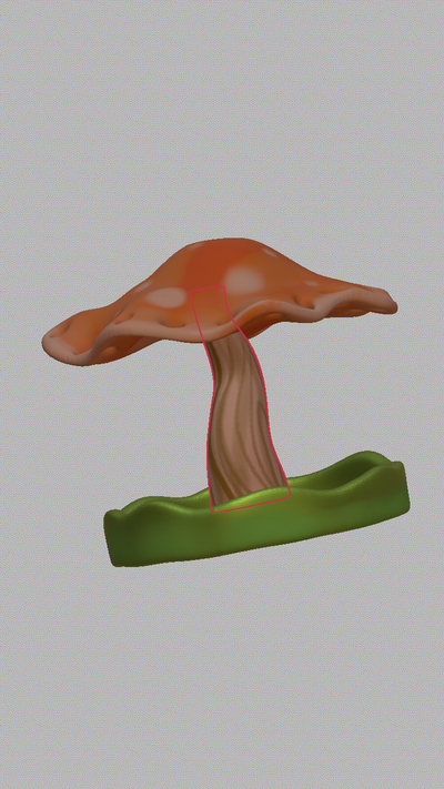 mushroom earring stand earrings 3d print model - Mito3D