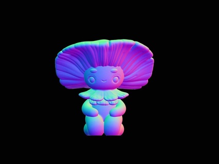 mushroom figurine halloween deco home decor cute 3d print model - Mito3D
