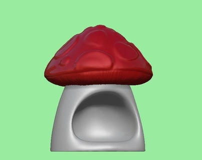 seta hámster casa honguito escondite hongo mascota decoración 3d print model - Mito3D