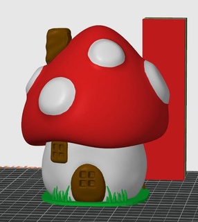 champignon maison gnome dadtaxes minitures 3d print model - Mito3D