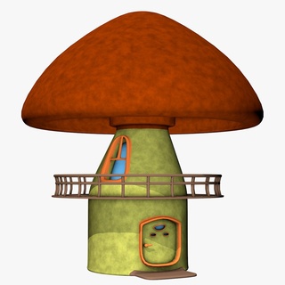 mushroom house 3d print model - Mito3D