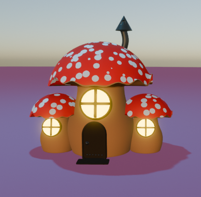 champignon maison fantastique fantaisie jouets nature 3d print model - Mito3D
