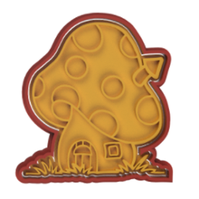 mushroom house cookie cutter - cutters cookies fondant mass kitchen 3d print model - Mito3D
