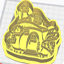 mushroom house cookie cutter stamp outline 3d print model - Mito3D