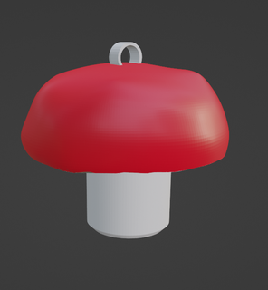 mushroom keychain lowpoly art 3d print model - Mito3D