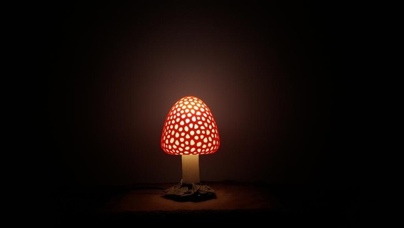 mantar Lamba ev Amanita abajur ışık aydınlatma muscaria gölge dekor dekorasyon deko 3d print model - Mito3D