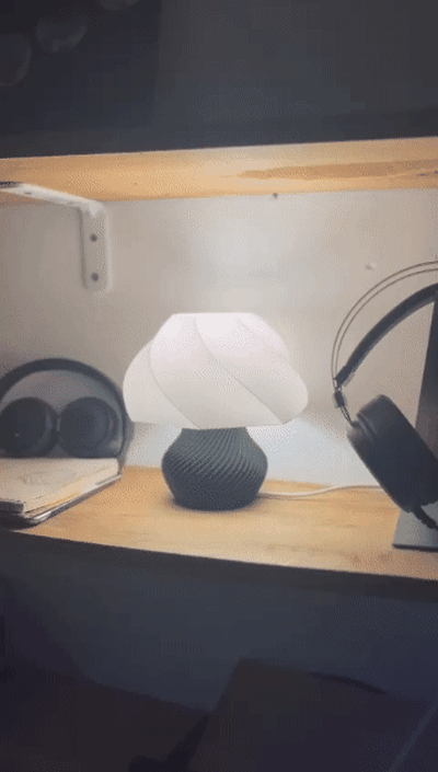 seta lámpara deco hongo frío encendiendo escritorio preparar 3d print model - Mito3D