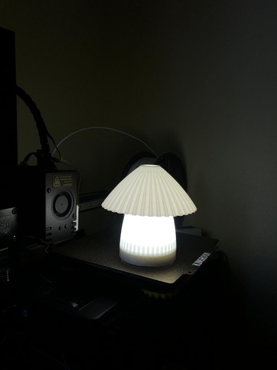 mushroom lamp home 3d print model - Mito3D
