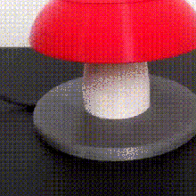 seta lámpara mpara hongo enroscable Moda engranaje hilo Arte juguete 3d print model - Mito3D