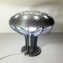 mushroom led lamp home 3d print model - Mito3D
